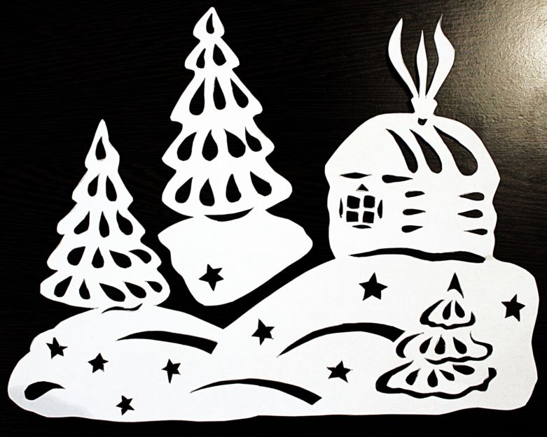 Необычные идеи украшений окон на Новый год из бумаги: шаблоны и трафареты