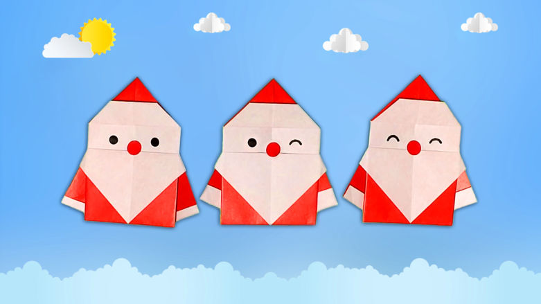 Оригами дед мороз из бумаги. Оригами дед Мороз. Дед Мороз оригами для детей. Оригами дед Мороз для дошкольников.