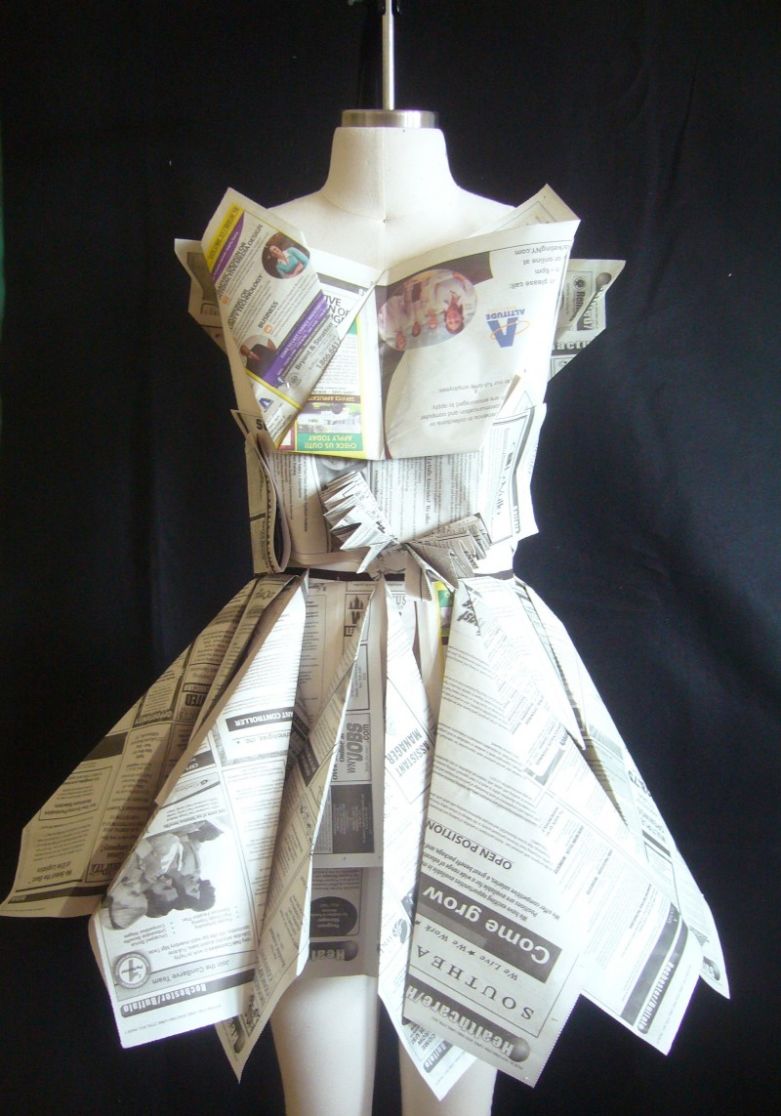 Как сделать платье из бумаги?