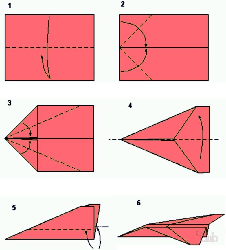 Самолетик-оригами